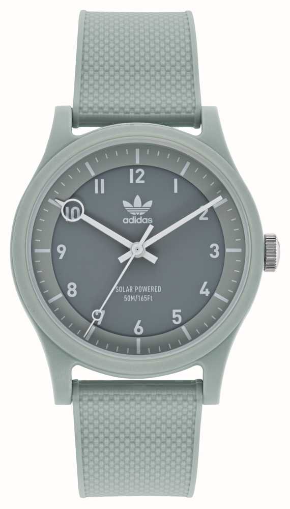 USA PROJECT Class Strap Silicone | Powered ONE - Grey Watches™ AOST22044 Dial First Grey Solar Adidas | |
