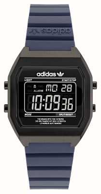 Adidas DIGITAL TWO | Black Dial | Blue Silicone Strap AOST22077