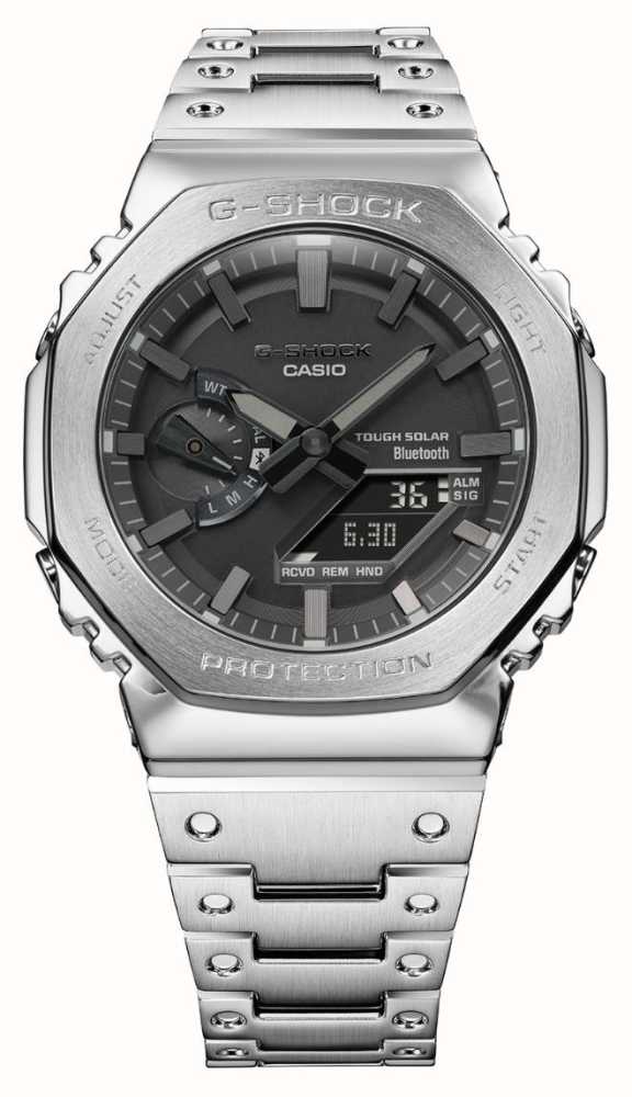 Casio Men's G-Shock Bluetooth Full Metal Silver Solar Power Watch With  Bracelet EX-DISPLAY GM-B2100D-1AER EX-DISPLAY