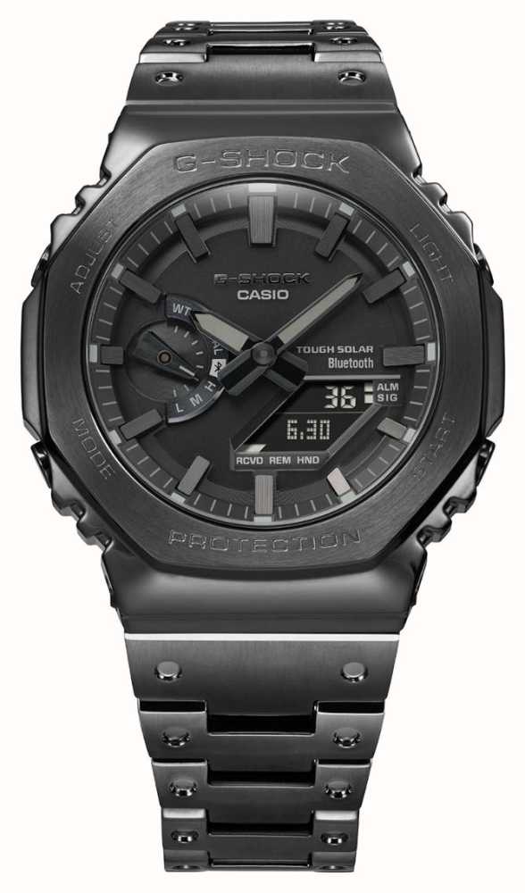 Casio Men's G-Shock Bluetooth Full Metal Black Solar Power Watch With  Bracelet GM-B2100BD-1AER