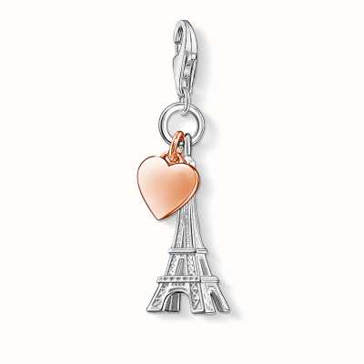 Thomas Sabo Eiffel Tower Charm 925 Sterling Silver Gold Plated Rose Gold 0904-415-12