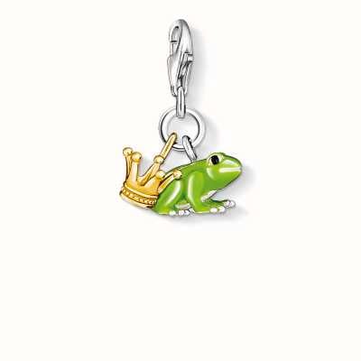 Thomas Sabo Frog Charm Green 925 Sterling Silver Gold Plated Yellow Gold/ Cold Enamel 0931-427-6