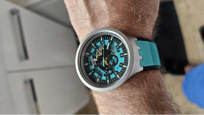 Swatch Big Bold Irony MINT TRIM Stainless Steel (47mm) Turquoise