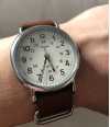 Customer picture of Timex Originals Weekender Brown Leather Strap T2P495