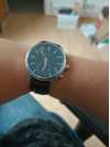 Customer picture of Kronaby SEKEL Hybrid Smartwatch (41mm) Blue Dial / Black Italian Leather Strap S3758/1