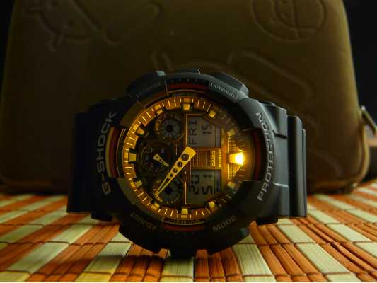 Profet Breddegrad Vejnavn Casio G-Shock Chronograph Alarm Black Red GA-100-1A4ER - First Class  Watches™ USA