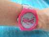 Customer picture of Superdry Women's Urban Floral Pink And Grey Rubber Strap White Dial SYL169EP